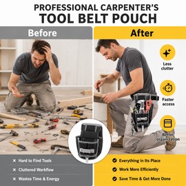 Magnetic Tool Belt Pouch for Home Improvement – 26-Pocket Adjustable Waist Storage for DIY and Carpentry