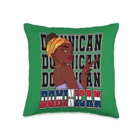 La Republica Dominicana Morena Latin Girl Dominican Republic Throw Pillow