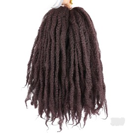 Marley Twist Afro Twist Braiding Hair,18 Inch, 100g Per Pack,33+3 Strands Pack, Faux Locs Crochet Synthetic Hair Extensions For Black Afro Women (1 Pack - #33)