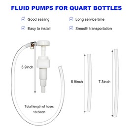 NYTKL Fluid Pump for Quart Bottles, 4cc Per Pump Stroke Hand Pumps for Standard Quart Bottles, Lower Unit Gear Oil Pumps with Hose for Transfer Gear Oil Transmission Differential Fluid