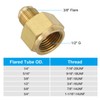 PATIKIL Brass Pipe Fitting, 1/2" G Female x 3/8" Flare