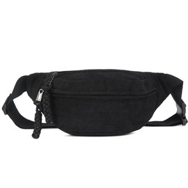 Micmores Women's Shoulder Bag, Bum Bag, Small, Fashionable Cord Crossbody Bag, Stylish & Practical Chest Bag, Belt Bag, Waist Bags for Outdoor Sports, Travel, Running, School, black, Fashion, casu