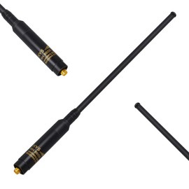 HYS Dual Band 144/430MHz High Gain Telescopic Handheld Radio Aerial SMA-Female Antenna RH-660S Compatible for Baofeng BF-888S UV-5R UV-5RE UV-5RTP UV-5RE Plus 2 Way Radio
