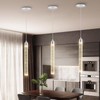 dolria 1-Light Modern Crystal Pendant Lighting LED Dimmable Pendant Light