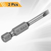 sourcing map 2pcs SL4 Slotted Screwdriver Bits 4mm Slotted Tip