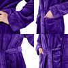 Dowesrobe Womens Fleece Hooded Fluffy Bathrobe Plush Long soft cozy
