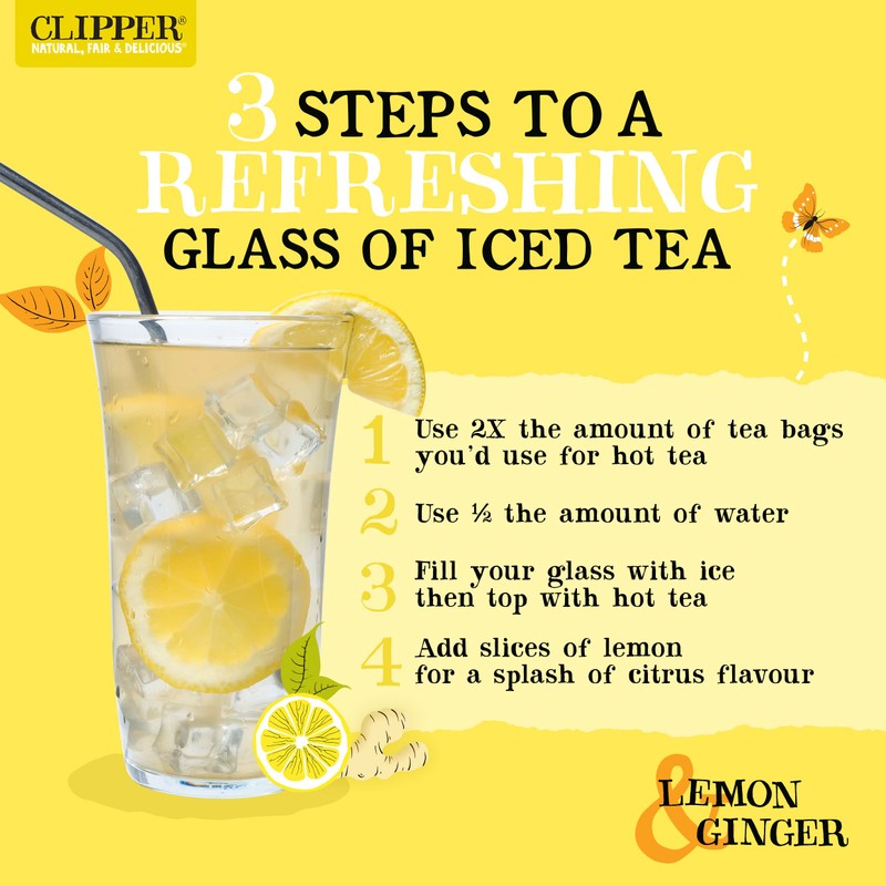 Clipper Tea Organic Lemon and Ginger Infusion Herbal Tea, Pure