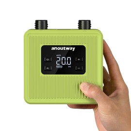 anoutway Super Tiny Paddle Board Electric Pump Brushless Motor 20PSI Rechargeable Portable SUP Air Pump,Dual Stage Inflation & Deflation, Auto-Off for Stand Up Paddle Boards, Boats, Kayaks and Tent