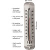 TERMOFLY 12.2 Large Numbers Premium Steel Outdoor/Indoor Thermometer Waterproof Vintage