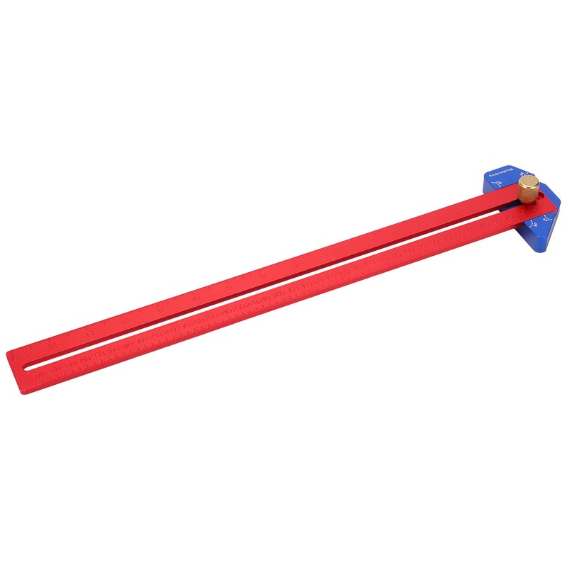 Woodworking T Square Ruler Aluminum Alloy Adjustable Angle Scriber Carpentry