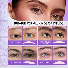 640-Pcs Invisible Double Eyelid Tapes: Lifter Strips, Natural, Waterproof, Long-Lasting, Droopy Eeyelids, Wendy Lashes