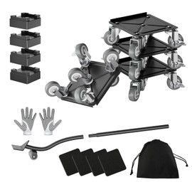 LOYAL TIGER LOYAL TIGER Furniture Dolly,Furniture Mover Pro Set,Furniture Lifter with 5 360 Rotatable Rubber Universal WheelsCarbon Steel Panel Furniture MoversMaximum Load 2000LBS.