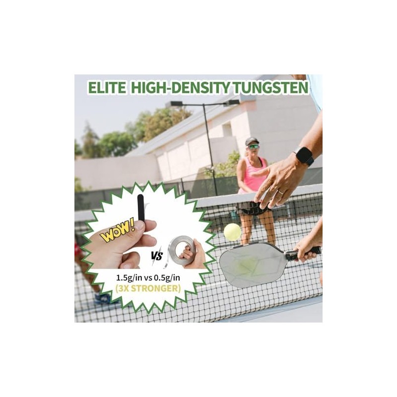 Pickleball Paddle Weight Tape Strips for Balance Setup, Adhesive Tuning