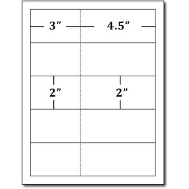 Blank Raffle Ticket Sheets with Tear-Away Stubs - 50 Tickets (5 Per Sheet) - Double Sided Semi-Laser Gloss - Works as Event, Drink, Movie Tickets & More
