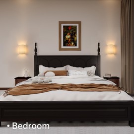 Shenmoyl Adhesive Battery Operated Wall Sconce Set of 2, 5000 mAh Battery Rechargeable Bulb with 12 RGB Colors, Stick on Wall Sconce No Drill Wall Lights, Linen