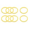 METALLIXITY Split Keychain Rings (30mm/1.2inch) 8 Pcs, Round Flat Key