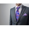 S&W SHLAX&WING Men's Extra Long Necktie Set with Pocket Square