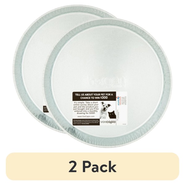 (2 pack) Galvanized Dog Pan