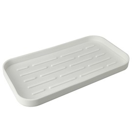 FZHOME Silicone Kitchen Sink Organizer Tray for Multiple Usage (White)