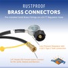 Flame King 90 Degree Low-Pressure Propane Gas Regulator Hose with