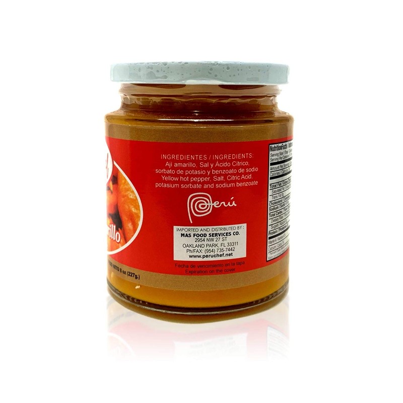 PeruChef Pasta de Aji Amarillo/Yellow Hot Pepper Paste 8oz