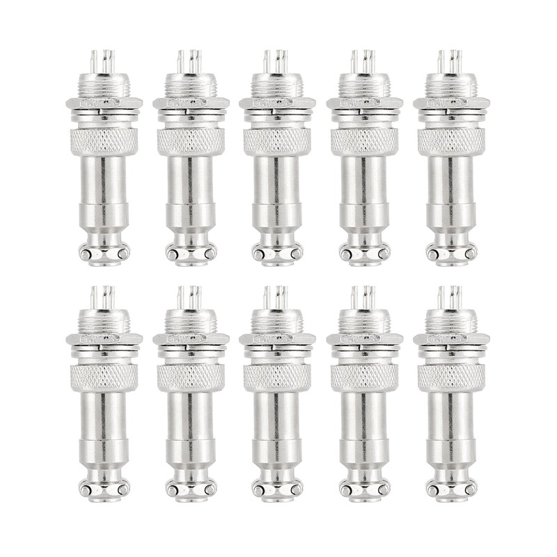 10pcs 3 Pin Aviation Plug M12 Socket Connector for Instrumentation