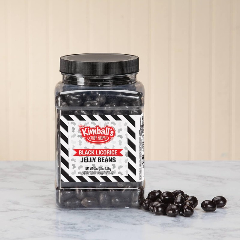 Mrs. Kimball's Candy Shoppe Black Licorice Jelly Bean Jar