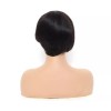 BM Peluca De Cabello Humano Corto De Color Negro Pixie