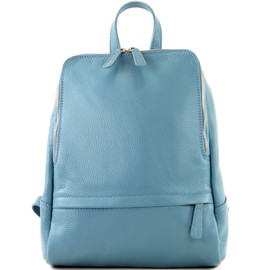 modamoda de T138 Ital Women’s Leather Backpack - baby blue, size: m