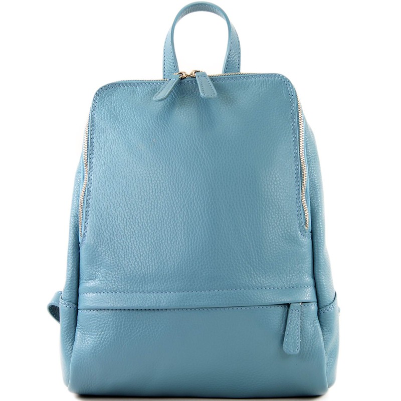 modamoda de T138 Ital Women’s Leather Backpack - baby blue,