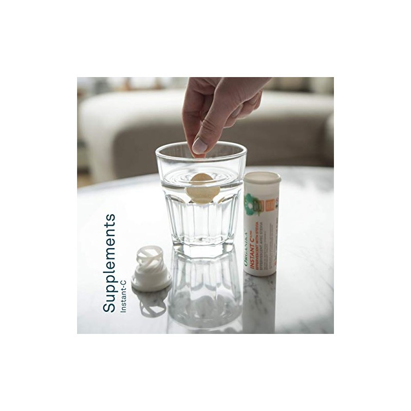 Organika Organika Instant-C Effervescent- Raspberry, 1000mg Vitamin C, Immune Support