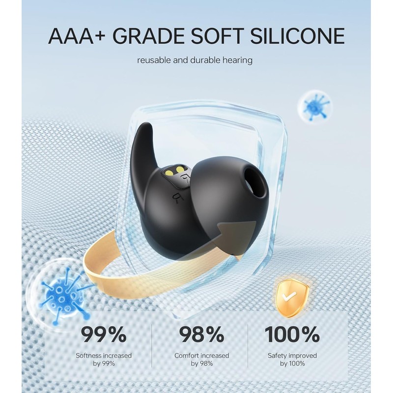 Bluetooth 5.4 Sleep Earbuds, Noise Blocking Sleep Headphones, Mini Design