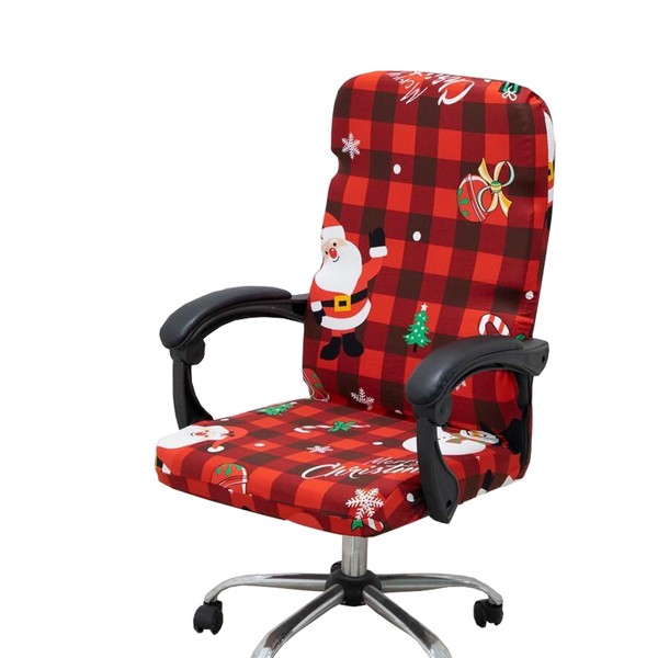 ACOFRR Chritmas Office Chair Covers Universal Protective Stretchable Slipcover for