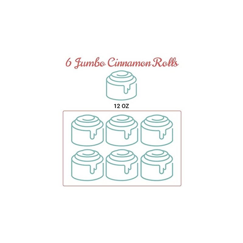 Gourmet Coconut Cream Jumbo Cinnamon Rolls-Pack of 6