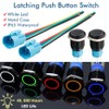 Bestgle 16mm Latching LED Push Button Switch with Pre-Wiring, IP65