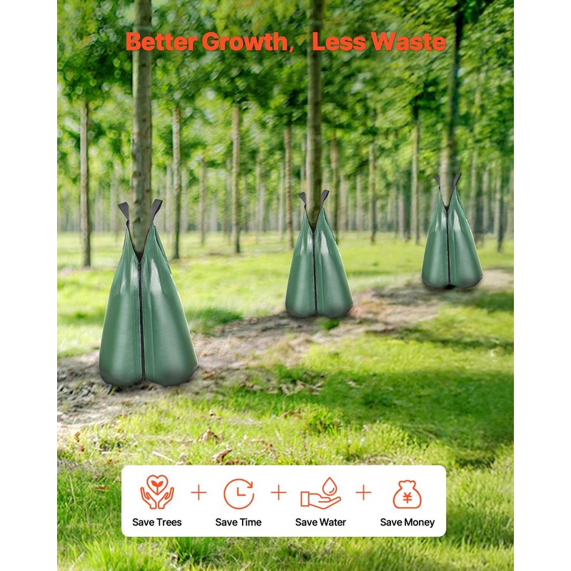VEVOR Tree Watering Bag Slow Release 3 Pack 20 Gallons,