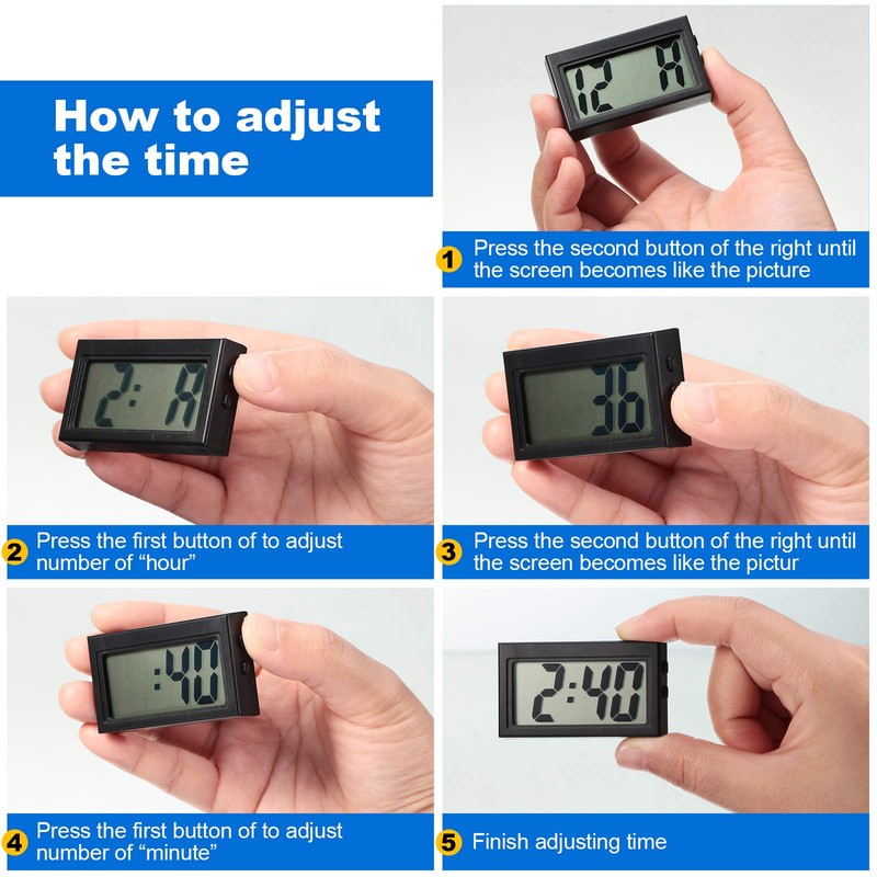 Frienda 6 Pieces Mini Digital Clock Small Digital Clock Stick