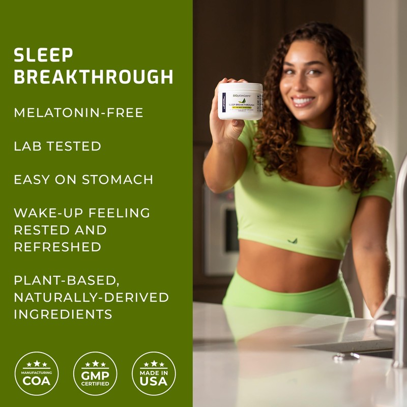BiOptimizers Sleep Breakthrough 1.0 | Natural Powder Support Supplement, Calming