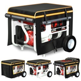Generator Covers While Running, 38"L x 28"W x 27"H Heavy Duty Waterproof Generator Covers for Outside, Compatible with10000+W Generator, All Season Protection for Generator, Black
