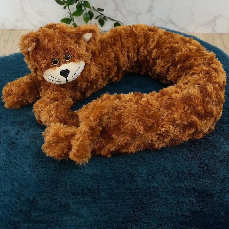 The Magic Toy Shop Brown Cat Novelty Draught Excluder Cushion