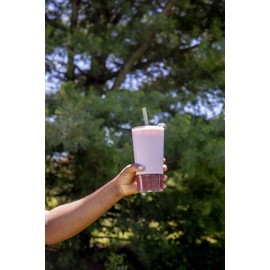 Ello Tidal Glass Tumbler with Straw, Cashmere Pink, 20 oz. (824-0431-075-6), 1 Count (Pack of 1)