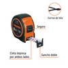Truper FCG-8M, Flexómetro compacto contra impactos 8 m cinta 25