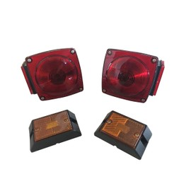 MAXXHAUL 70094 12V Incandescent Trailer Light Kit | Stop, Tail, Brake, Turn Lights | License Plate Light Included | Stud-Mount Design | DOT Compliant | Fits Utility, Cargo, Camper, RV, Truck Trailers