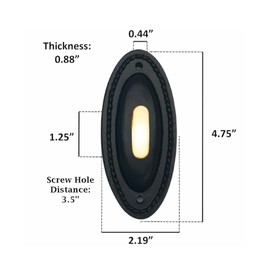 Matte Black Wired Doorbell Button - Modern Oval Push Button Chime, Durable Decorative Doorbell for Home Entry, Weatherproof Outdoor Finish, Easy Installation