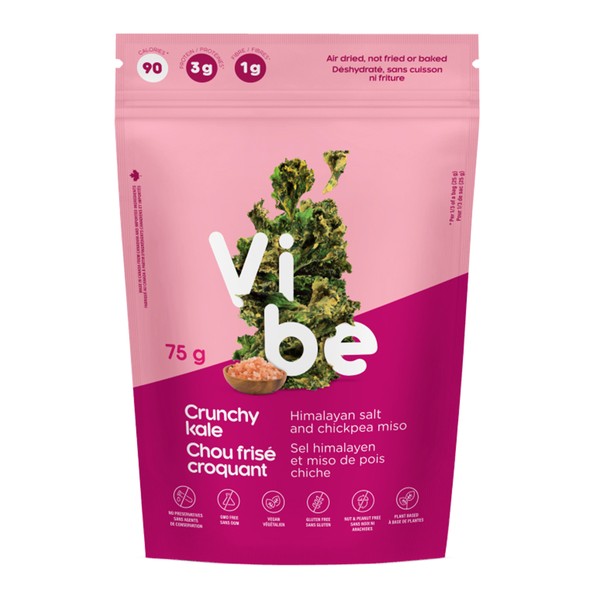 Vibe Crunchy Kale Chips Himalayan Salt And Chickpea Miso 75g