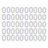 50PCS Acrylic Linking Rings Transparent DIY Assemblable Transparent Color Plating