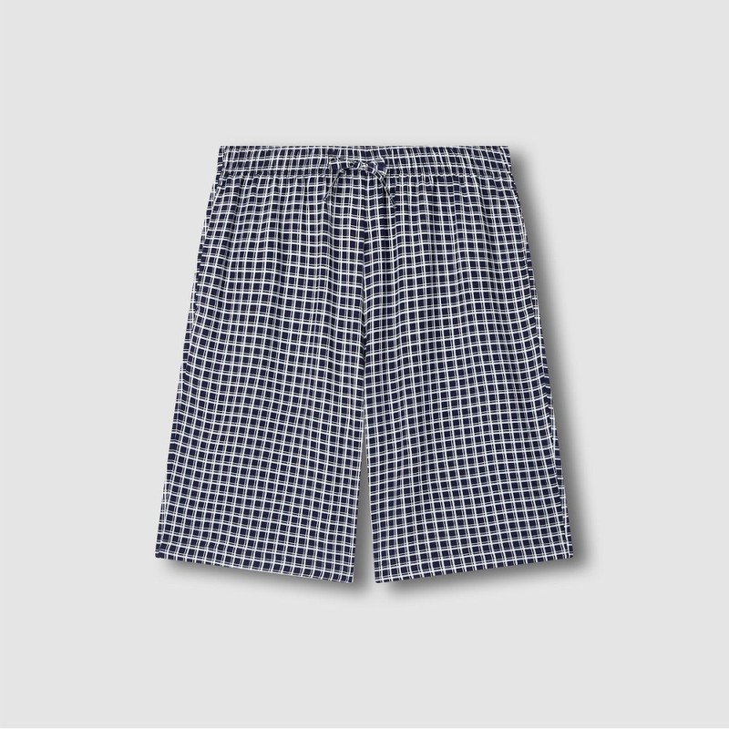 JAJU [JAJU] Men's Rayon 5-Length Pajama Pants 2-Pack_Dark Navy