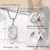 H Necklace with Initials Stainless Steel Jewelry Box Chain Square