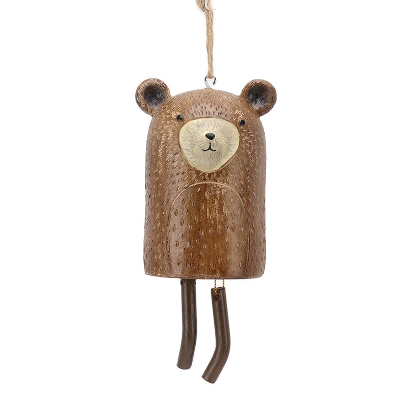 Rustic Hanging Animal Wind Chimes Resin Hand Made Natural Garden