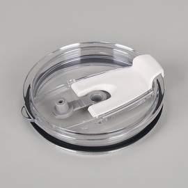 Pack de 10 Tapas Antiderrame para Vaso con Diseño de 180° y Orificio para Popote, Resistente a Salpicaduras, Sellado de Silicona (blanco, 30 oz)